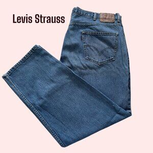 Levi's 550 Relaxed Fit Jeans 44x32 Big Tall Dark Wash Men's Denim EUC